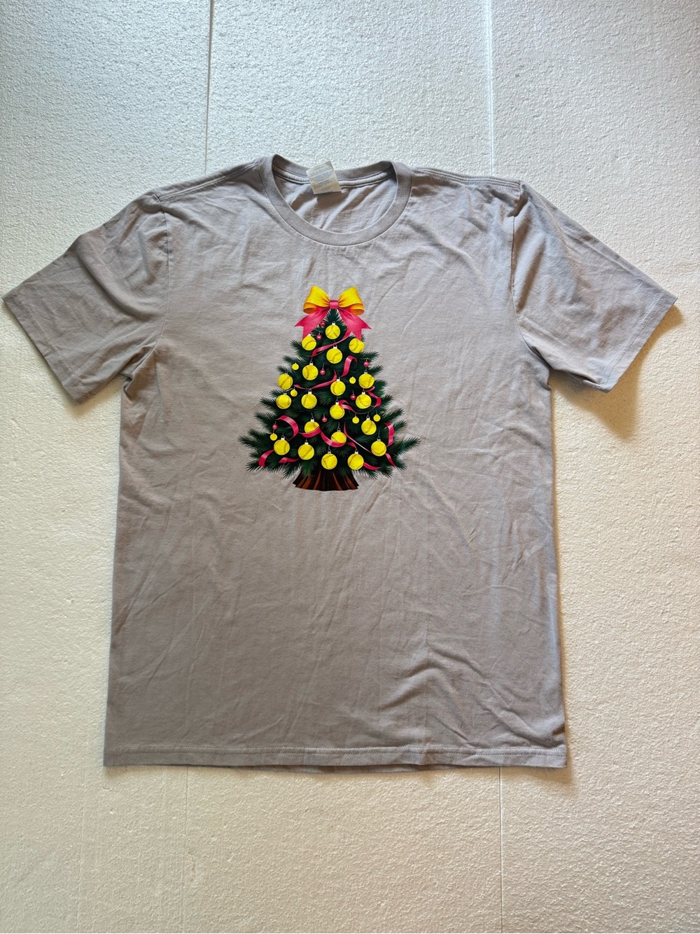Softball Christmas Tree Shirt Women's Medium